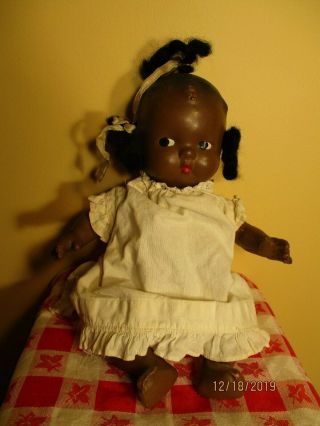 10 " Antique Black Composition Doll Unmarked