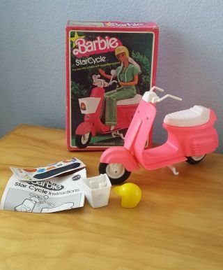 Vintage 1978 Barbie Star Cycle Scooter 2149 Includes Box