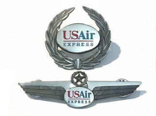 Belfour Us Air Express Captain Wings And Us Air Hat Badge