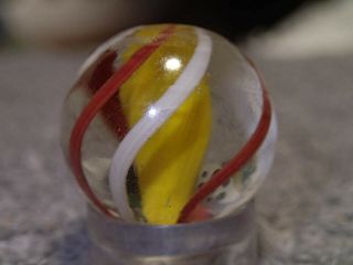 25/32 " Vintage German Hand Made Yellow Solid Core Marble