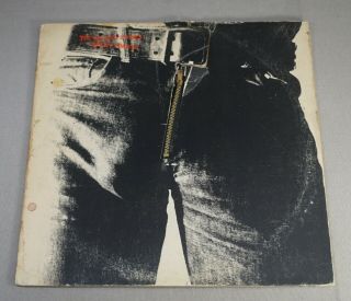 Vintage The Rolling Stones Sticky Fingers 33 1/3 Rpm Record Album