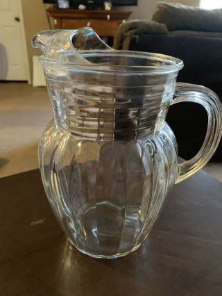 Clear Vintage Looking Glass Pitcher