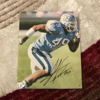 Julius Peppers Signed Unc Tar Heels Autographed 8x10 Photo