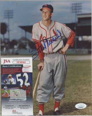 Stan Musial Signed 8x10 Photo St Louis Cardinals Hof Autograph Auto Jsa