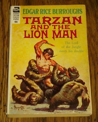 Tarzan And The Lion Man By Edgar Rice Burroughs,  Frazetta Cover Art