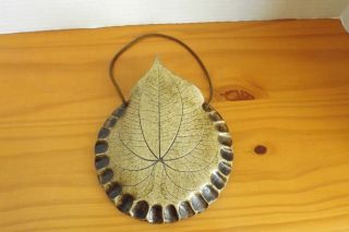 Vintage Wall Pocket Handcrafted Ceramic Earth Tone Colors Feather Design