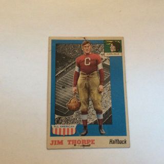 1955 Topps All American 37 Jim Thorpe Authentic And Well Centered