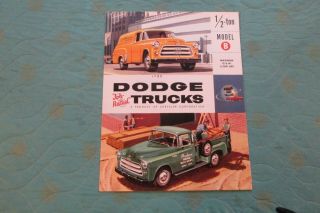 1121x 1955 Dodge 1/2 Ton Model B Truck Sales Brochure