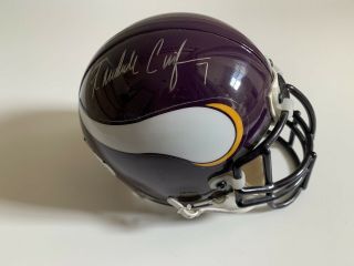 Randall Cunningham Signed Autograph Mini Helmet 2001 Absolute Memorabilia 47/70