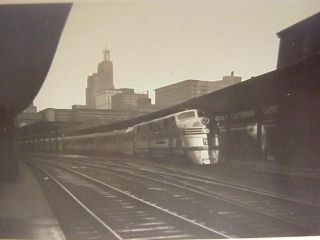 Vintage Twin Cities Zephyr Railroad Train At St.  Paul Station Photo 1942