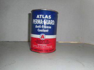 Vintage Atlas Perma Guard Anti Freeze One 1 Quart Tin Can Display Can