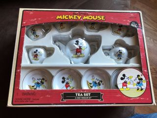 Vintage Mickey Mouse 13 Piece Tea Set By Schylling