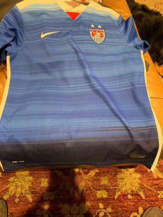 Authentic Nike Dri Fit 2015 Team Usa Soccer Jersey Size Youth Large L