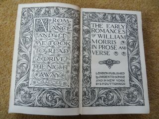 Collectible Book The Early Romances Of William Morris Arts And Crafts Design
