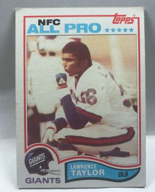 Lawrence Taylor Rookie Card 1982 Topps Vintage Football Rc York Giants