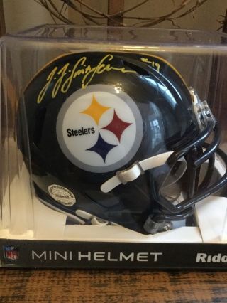 Ju Ju Smith - Schuster Autograph/signed Pittsburgh Steelers Mini Helmet -
