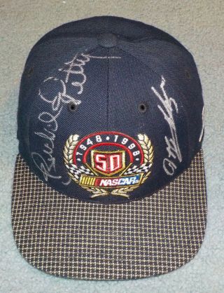 Jeff Gordon & Richard Petty Signed Autographed Hat Cap Nascar 1998