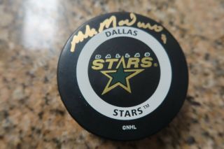 Mike Modano Signed Dallas Stars Puck Autographed Auto Nhl
