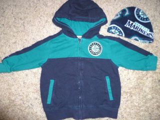 Seattle Mariners Baseball Hoodie Sweatshirt Jacket Baby 12mos Fleece Beanie