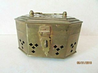Vintage Brass Cricket Cage Potpourri Trinket Box Incense Burners 6 x 4.  25 x 3.  5 