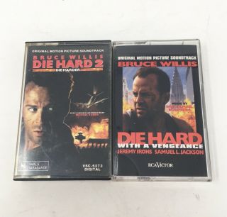Vintage Die Hard 2 & Die Hard With A Vengeance Soundtrack Cassette Tapes