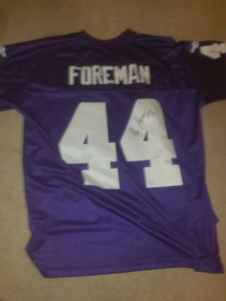 Chuck Foreman Signed Throwback Vikings Jersey