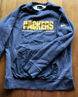 Nike Green Bay Packers Nfl Football Mens Sweatshirt Shirt Size Large