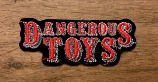 Nos Dangerous Toys Logo Black/red Vintage Rock Band Arm Patch 1980s