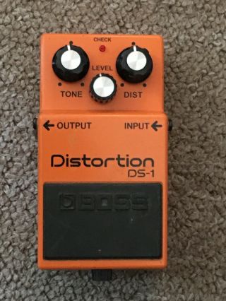 Vintage Boss Ds - 1 Distortion Guitar Effect Pedal Taiwan Early Model