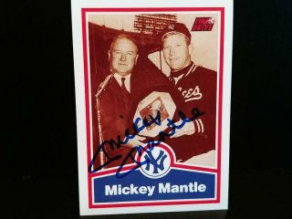 Mickey Mantle Yankees Signed Autographed Trading Card