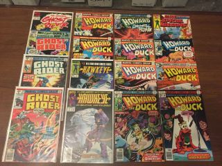 Vintage Marvel Comics Ghost Rider Howard The Duck Hawkeye Bronze Age 068