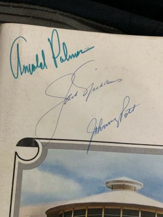 Arnold Palmer Jack Nicklaus Autographed Golf Program Doral Open 1966 2