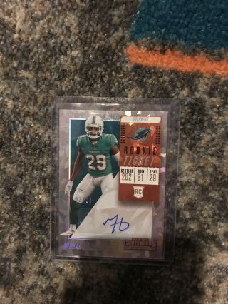 2018 Contenders Minkah Fitzpatrick Cracked Ice Auto /24 Rookie Ticket