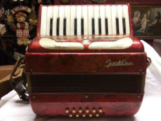 Antique Vintage Frontalini Accordian Made In Italy Marked 64/1