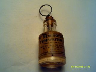 Vintage Remington Typewriter Oil Bottle Empty With Stopper