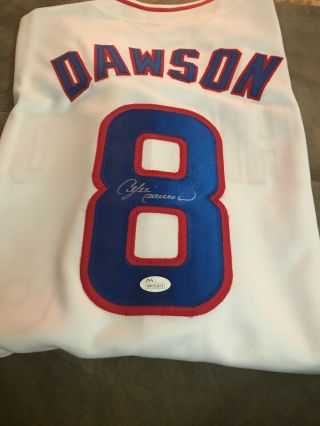 Andre Dawson Signed Chicago Cubs 8 Jersey Jsa Certificate Wp753471
