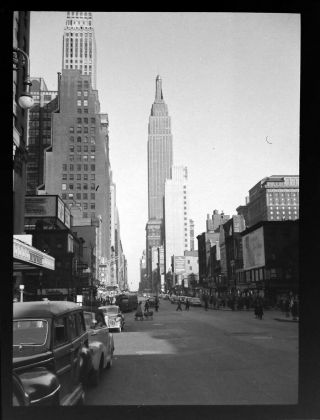 Vtg C.  1950 Photo Film Negative York City Nyc Manhattan Buildings 4