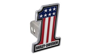 Harley - Davidson Number 1 American Flag Trailer Tow Hitch Cover Plug