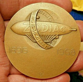 Zodiac Franch Army Airship Commemorative Bronze Medal C906c