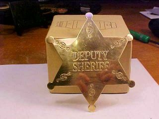 Early Deputy Sheriff Star Badge Ornate Vintage Police