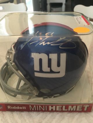 Fran Tarkenton York Giants Hof Signed Mini Helmet Autographed,  Uga Bulldog