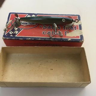 Vintage Wood Shakespeare Slim Jim Lure Wiyh Correct Box