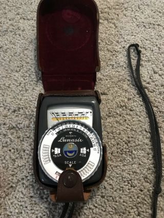 Gossen Lunasix Light Meter W/ Case Made In West Germany Vintage