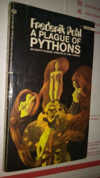 A Plague Of Pythons By Frederik Pohl (ships Media Mail) 3rd Ballantine Pb Print.