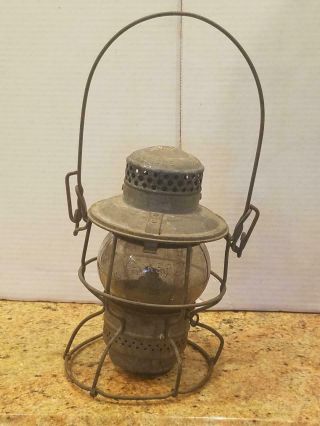 Vintage Pennsylvania Railroad Armspear Lantern W Adlake Kero Globe