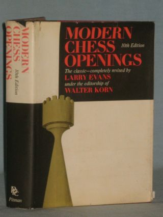 1965 Book Modern Chess Openings By Evans & Korn