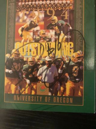 1994 Signed Autographed Danny O ' Neil A Dream Season VHS Oregon Ducks Football 2
