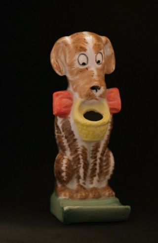 Vintage Dog Made In Japan,  Match Stick Holder