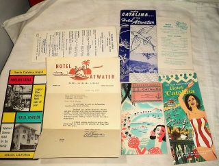 Vintage Santa Catalina Island Brochures And Tickets Hotel Atwater Hotel Catalina