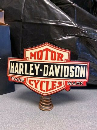 Harley Davidson Christmas Tree Topper Vintage Logo 2006